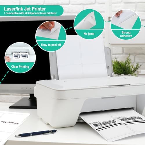 L Liked 4"x5" Matte Printable Bulk Address Stickers 400 Labels 100 Sheets - Image 4