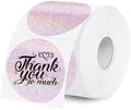 2 Inch Holographic Thermal Labels,Pink Round Thermal Printer Labels,Printable Round Thermal Printer Labels Self-Adhesive Direct Thermal Label(300 Labels/Roll Pink) by Unknown