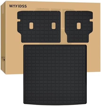 Cargo Mat with Backrest Protection for 2026 Honda Passport,TPE All Weather Protection Cargo Liner with Velcro Rear Seats Backrest car Accessories-Black by WAYIDSS