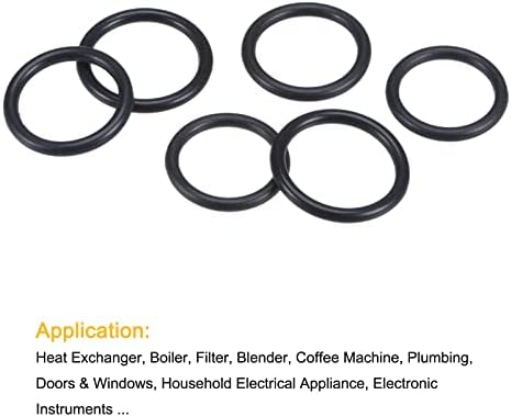 MECCANIXITY Nitrile Rubber O-Rings 16mm 17mm 18mm OD 12mm 13mm 14mm ID 2mm Thick Seal Gasket, Black 30in1 Set - Image 5