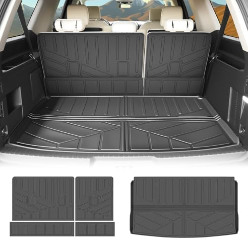 Cargo Mat Compatible with 2018-2024 Ford Expedition Max/Lincoln Navigator L Cargo Liner Seatback Protector for Expedition Max/Navigator L Accessories(18-24 Expedition Max/Navigator L) by HUYINPJ