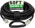 POWGRN 50 Ft 10AWG Outdoor Extension Cord Waterproof Heavy Duty, Black by POWGRN