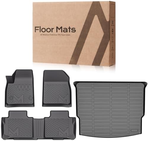 TPE Automotive Floor Mats & Cargo Liner Custom for 2019-2026 Chevrolet(Chevy) Blazer, All Weather Cover Protection Waterproof Black Floor Liner Front & Rear Row Full Set Car Mats, 4PCS - Image 7