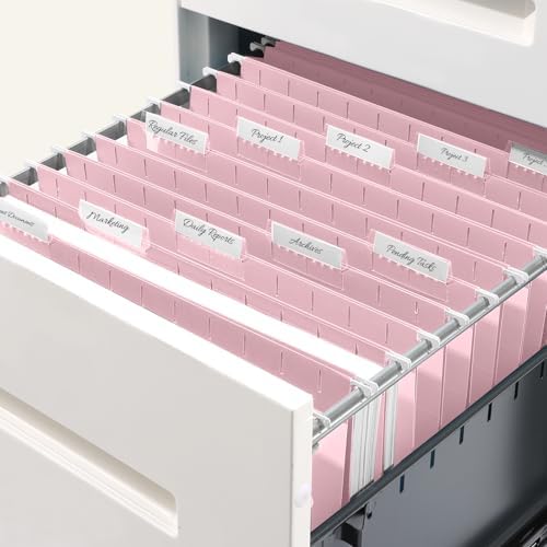 SUNEE 6 Pack Hanging File Folders, Pink Folders, Hanging File Folders Letter Size with 1/5-cut Tabs, Stay Organized for Your Home and Office Bulk File and Documents - Image 7