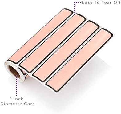 Carstens Adhesive Sticker Labels, 5 3/8” x 1”, Binder Labels for 1” Ring Binder Spines, Pink, Roll of 200 - Image 2