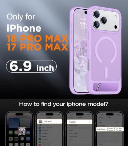 Temdan Magnetic for iPhone 18 Pro Max Case/iPhone 17 Pro Max Case Stand - Image 2