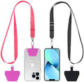 CACOE Phone Lanyard, Black+Rose Red, 2 Pcs by CACOE