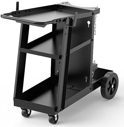 YESWELDER 3-Tier Welding Cart, Tilted Platform and 360° Rolling by YESWELDER