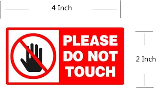 Do Not Touch Sticker Label Warning Sign, 2x4 Inch, 15 Pcs - Image 3