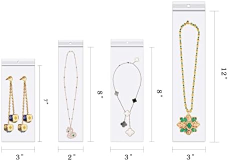 Clear Plastic Jewelery Bags 3" x 7" - 300 Pcs with Zipper and Hang Hole for Packaging Shipping & Incense - Image 4