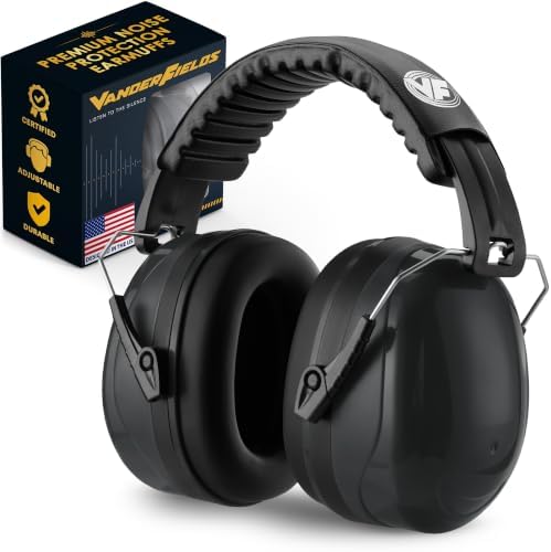 Noise Reduction Earmuffs for Adults - 35 dB (2K Hz) Protection Headphones by VANDERFIELDSUS