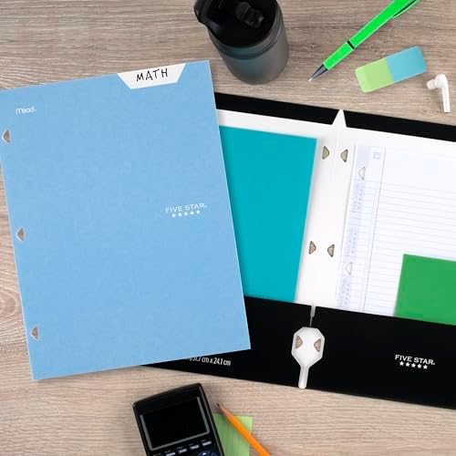 Five Star 4-Pocket Folder, 6 Pack, Paper Folder, Fits 3-Ring Binders, Holds 8-1/2" x 11" Paper, Assorted Colors (38058) - Image 6