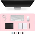Leather Desk Pad Protector,Non-Slip Desk Pad(Pink, 31.5" x 15.7") by CADONO