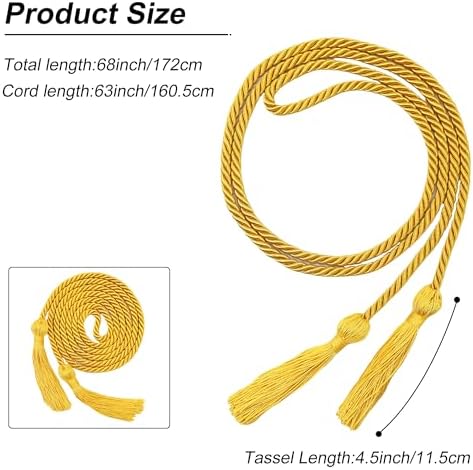 GraduationMall Graduation Honor Cord 68" Gold - Image 3