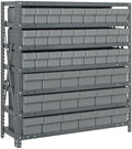 QUANTUM STORAGE SYSTEMS 1839-624GY Solid Heavy Duty 7 Shelves 39" H x 36" W x 18" D with 45 Gray Bins Multi-Sizes by QuantumStorageSystems