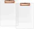 JIARI 2 Pack Clear Acrylic Office Clipboard A4 Letter Size 8.6" x 12.2" by JIARI