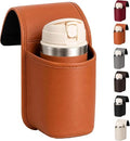 Leather Car Door Cup Holder - Large Clip-On Beverage Pocket Organizer by Unknown
