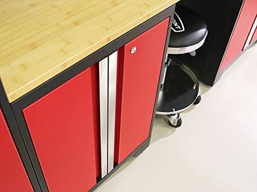 NewAge Products Red Bold Series 9PC Garage Cabinetry Set · 24-Gauge Steel · Fully Welded · 156" W x 18" D x 76.75" H, 50682 - Image 5