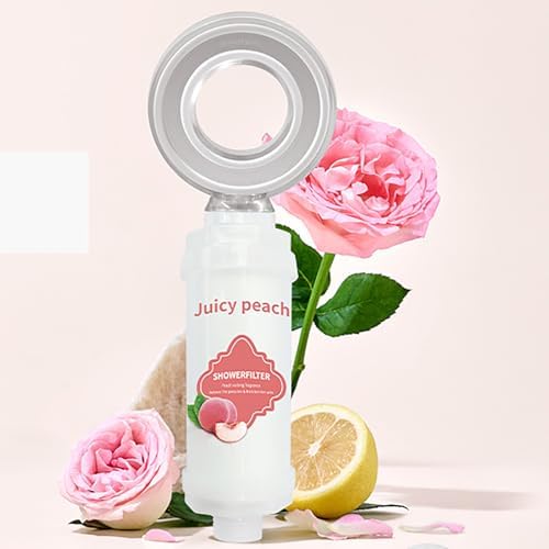 Vitamin C Shower Filter for Hard Water, Shower Aromatherapy, Water Purifier Bathroom Accessories Remove Chlorine Fluoride Heavy Metals Improves Skin Condition Protects Hair Rose Scent - Image 6