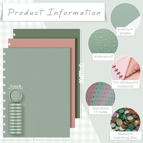 Fuutreo 8 Set Discbound Notebook Cover and Disc Set, Classic Color - Image 2