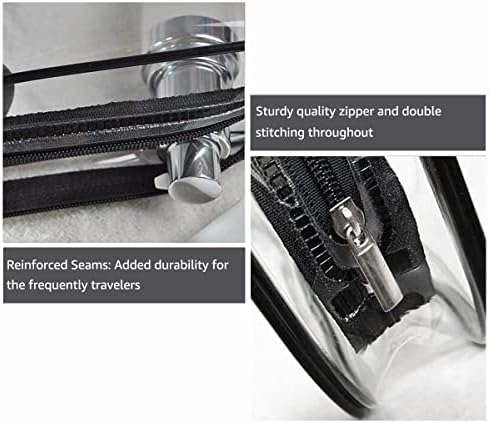 4Pcs Crystal Clear PVC Travel Toiletry Bag Kit for Women Men, Cosmetic Bags - Image 5