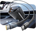 SUPERONE Smaller 4 in 1 Retractable Car Charger with Dual Type C Cords by SUPERONE