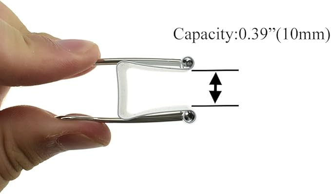 HAHIYO Binder Clips Paper Clamps Spring Steel Sturdy Medium 1.26 inches Width - Image 2