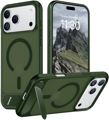 Temdan Magnetic for iPhone 18 Pro Case/iPhone 17 Pro Case Stand Green by Temdan