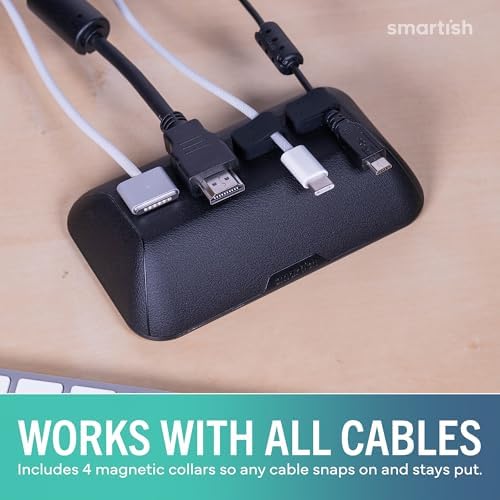 Smartish Magnetic Cord Holder, Bigger Cable Wrangler, Office Desk Organizer - Image 6