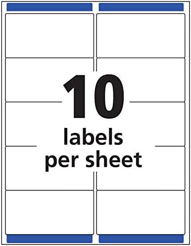 Avery Printable Shipping Labels with Sure Feed, 2" x 4" Customizable Stickers, Matte Clear, 250 Blank Mailing Labels, Great for Mailing, Shipping, and More (8663) - Image 6