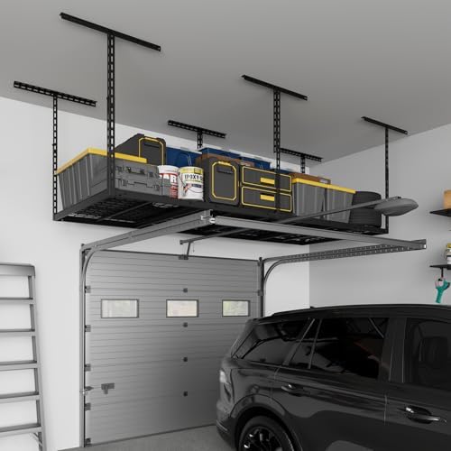3X8FT Overhead Garage Storage Rack 750LBS Capacity, 26"-40" Height Adjust - Image 6