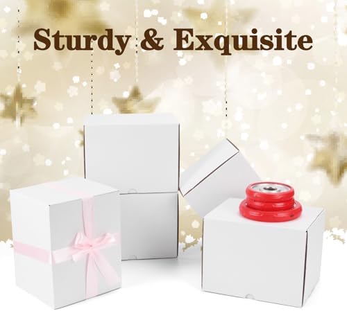 WIFTREY 8x6x6 inches White Shipping Boxes set of 25, Small Corrugated Cardboard Box for Packaging Small Business, Mailing, Moving - Image 6