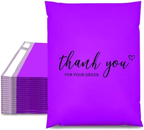 JinRuiKJ Thank You Poly Mailers 12x15.5 Inch, 50 PCS, Purple by JinRuiKJ