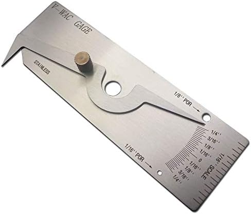 V-WAC Single Weld Gage Inch Inspection Gauge Stainless Steel by GZTIGWELD
