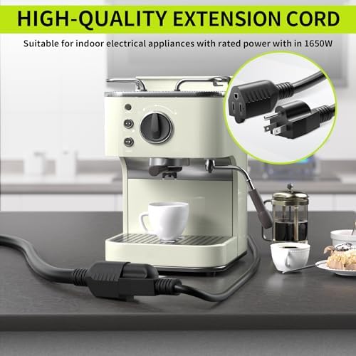 16/3 Black Extension Cord 3FT 2Pack Indoor, Short Extension Cord - Image 2
