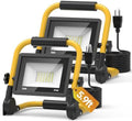 AIKVSXER Portable LED Work Light, 30W 3600LM Job Site Lights, 2 Pack by AIKVSXER