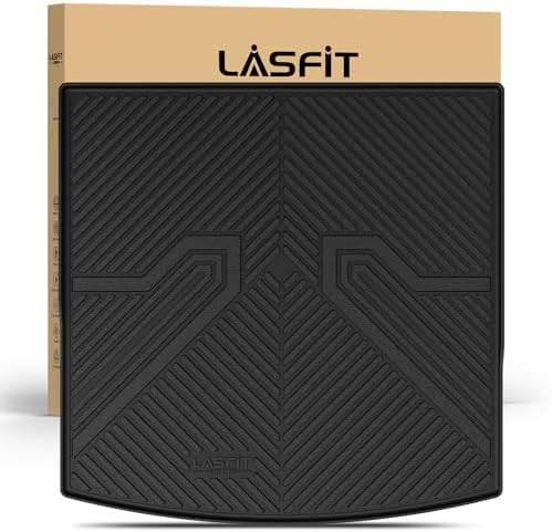 LASFIT Trunk Mat for Volkswagen Atlas Cross Sport 2020-2026, Custom Fit All-Weather Protection TPE Rubber Cargo Mat for VW Accessories, Super Duty, Waterproof, Easy to Clean, Black by LASFIT