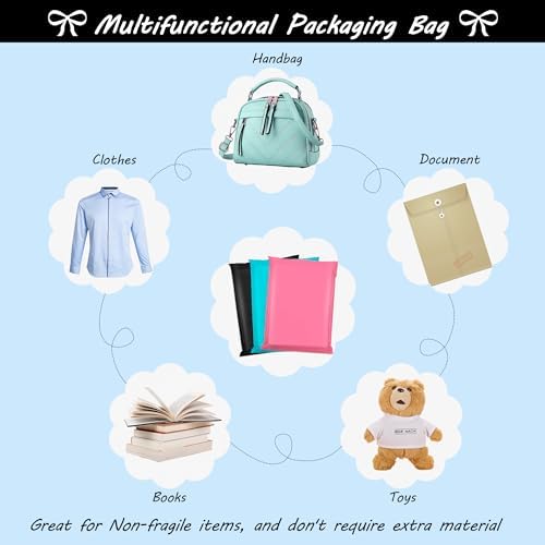 JinRuiKJ 6x9 Poly Mailers Variety Pack of 100, 25Pcs Each Color - Image 5