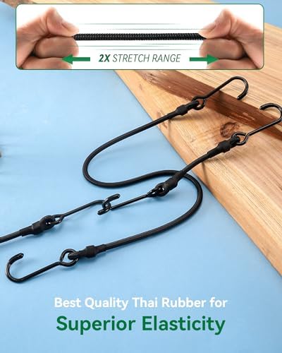 Lucky Straps 72" Heavy Duty Bungee Cords, 180 Lbs, 5 Pack - Image 4