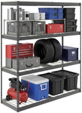 SafeRacks Steel Garage Shelving Rack, 500lb/Shelf, Hammertone (24x72x84) by SafeRacks