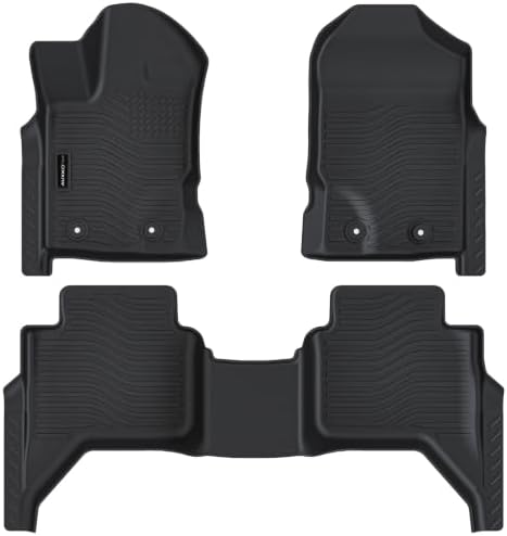 AUXKO All Weather Floor Mats for Ford Ranger Supercrew 2019-2023 - Image 2