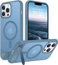 Temdan Magnetic Compatible with iPhone 13 Pro Case, [Built-in Invisible Kickstand][Compatible with MagSafe] [Military Grade Shockproof] Slim Translucent Matte Phone Case for iPhone 13 Pro 6.1" by Temdan