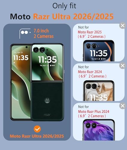 FNTCASE for Motorola Razr Ultra 2026/2025 Case, Fit for Magsafe, Black - Image 3
