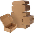 RLAVBL 6x4x2 Small Shipping Boxes Set of 50, Brown Corrugated Cardboard Box for Packing, Mailing, Business by RLAVBL