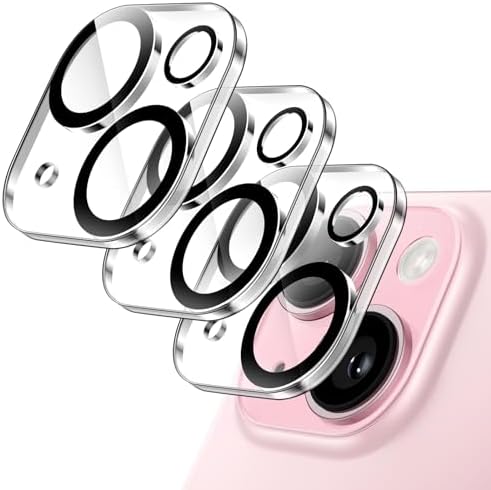 JETech Camera Lens Protector for iPhone 15/15 Plus, 3-Pack by JETech