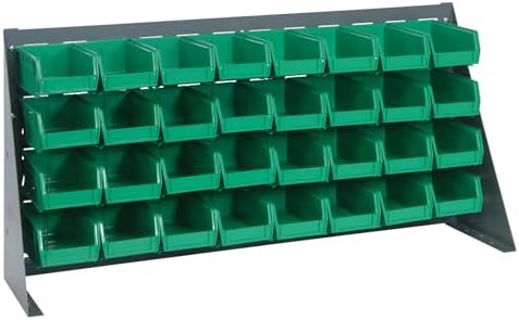 Quantum Storage Systems QBR-3619-230-18GN Ultra Bin Complete Bench Rack Package with 18 Ultra Bins, 36" x 8" x 19" , Green by QuantumStorageSystems