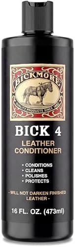 Bick 4 Leather Conditioner & Cleaner, Won't Darken Boots, Couch, Bags 16 oz by Bickmore