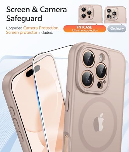 FNTCASE for iPhone 16 Pro Max Case, Fit for Magsafe, Glass Screen Protector - Image 4