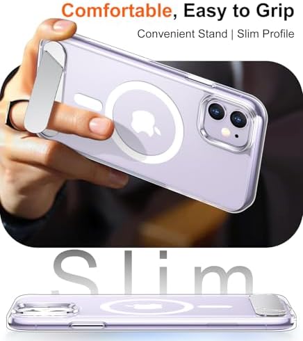 Temdan Magnetic Compatible with iPhone 11 Phone Case, [Built-in Invisible Kickstand][Compatible with MagSafe] [Military Grade Shockproof] Slim Thin Phone Case for iPhone 11 6.1" - Image 6