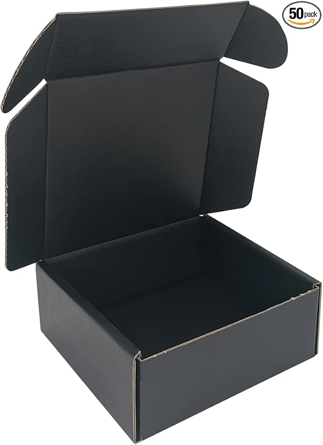 50 Pack 5x5x2'' Small Shipping Boxes, Corrugated Cardboard Mailers by CH-BOX